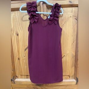 Burgundy ruffle dress size Medium